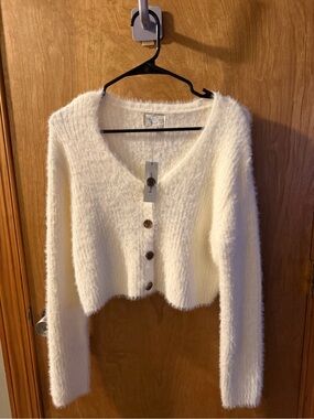 Jun & Ivy for Francesca's Eyelash Knit Sweater NWT